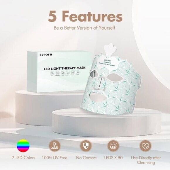 Mask for Face, 7 Colors Face Mask Light - Picture 3 of 9